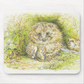 Altes Prickly Button (Igel) (von Beatrix Potter) Mousepad (Vorne)