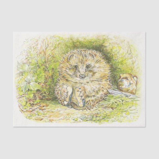 Altes Prickly Button (Igel) (von Beatrix Potter) Seidenpapier (Vorderseite)