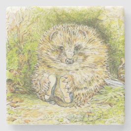 Altes Prickly Button (Igel) (von Beatrix Potter) Steinuntersetzer