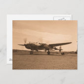 Altes Prop-Flugzeug Postkarte (Vorne/Hinten)