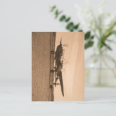 Altes Propellerflugzeug Postkarte (Stehend Vorderseite)