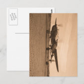 Altes Propellerflugzeug Postkarte (Vorne/Hinten)