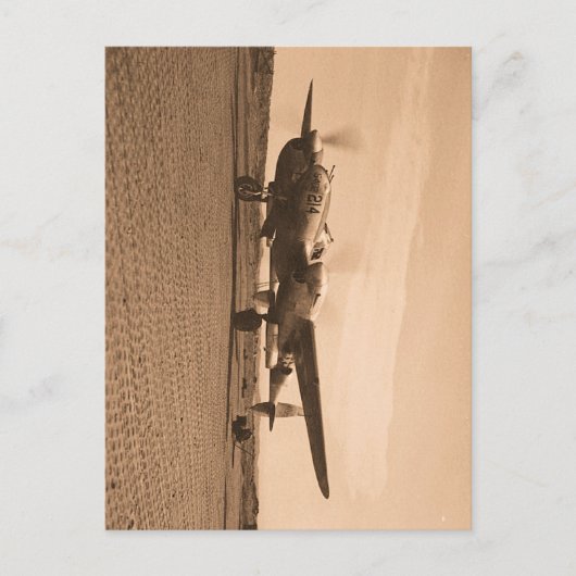 Altes Propellerflugzeug Postkarte (Vorderseite)