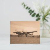 Altes Propellerflugzeug Postkarte (Stehend Vorderseite)