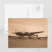Altes Propellerflugzeug Postkarte (Vorne/Hinten)