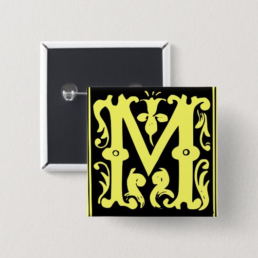 Altes quadratisches Knopf-Button des Button (Vorne & Hinten)