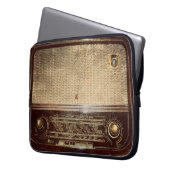 Altes Radio Laptopschutzhülle (Vorderseite Links)