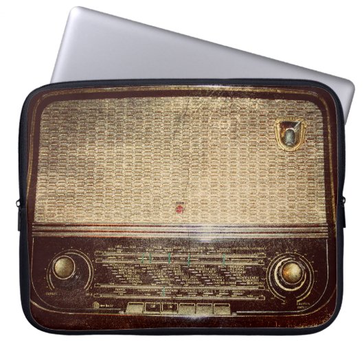 Altes Radio Laptopschutzhülle (Vorderseite)