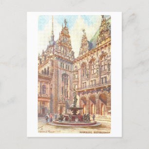 Altes Rathaus Hamburg Deutschland Postkarte