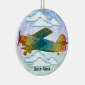 Altes Regenbogenflugzeug Keramik Ornament (Rechts)
