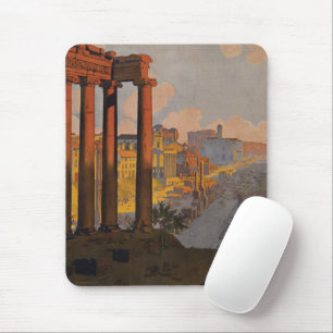 Altes Reiseplakat des römischen Forums bei Sonnena Mousepad