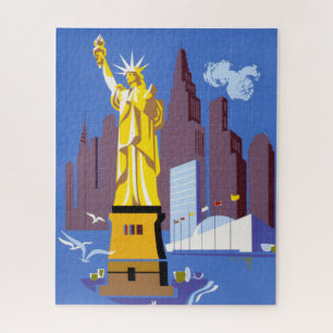 Altes Reiseplakat für Allegheny Airlines Puzzle
