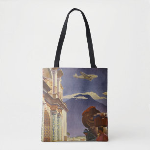 Altes Reiseplakat für Guatemala Tasche