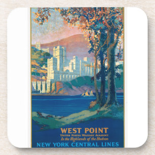 Altes Reiseplakat für New York Central Lines Getränkeuntersetzer