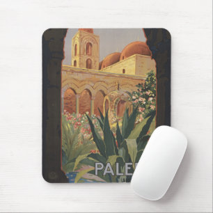 Altes Reiseplakat für Palermo, Italien. Mousepad
