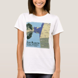 Altes Reiseplakat mit Fort Marion T-Shirt