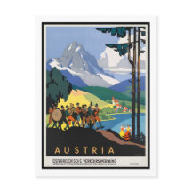 Altes Reiseplakat, Österreich