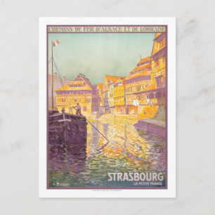 Altes Reiseplakat, Straßburg Postkarte