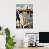 Altes Reiseposter Dunkirchen Frankreich Chemin de Poster (Heimbüro)