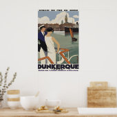 Altes Reiseposter Dunkirchen Frankreich Chemin de Poster (Küche)