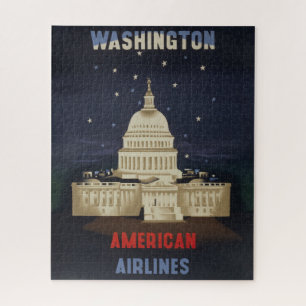 Altes Reiseposter für American Airlines Puzzle