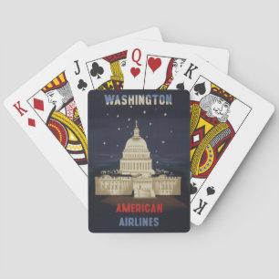 Altes Reiseposter für American Airlines Spielkarten