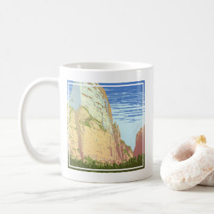 Altes Reiseposter für den Zion-Nationalpark Kaffeetasse