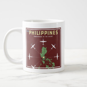 Altes Reiseposter für Philippine Air Lines Jumbo-Tasse