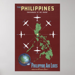 Altes Reiseposter für Philippine Air Lines Poster