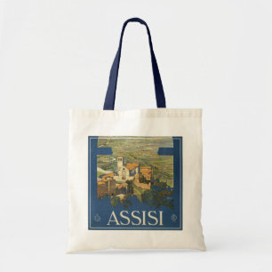 Altes Reiseposter von Assisi, Italien Tragetasche