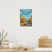 Altes Reiseposter Wien Österreich Poster (Küche)