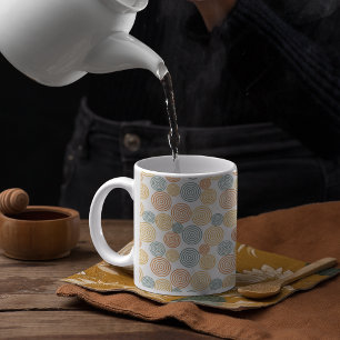 Altes Retro-Stil Hintergrundmuster Kaffeetasse