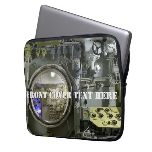 altes Retro-U-Boot Laptopschutzhülle (Vorderseite Links)