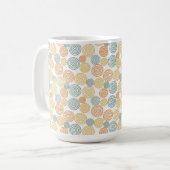 Altes Retrostil-Hintergrundmuster Kaffeetasse (Vorderseite Links)