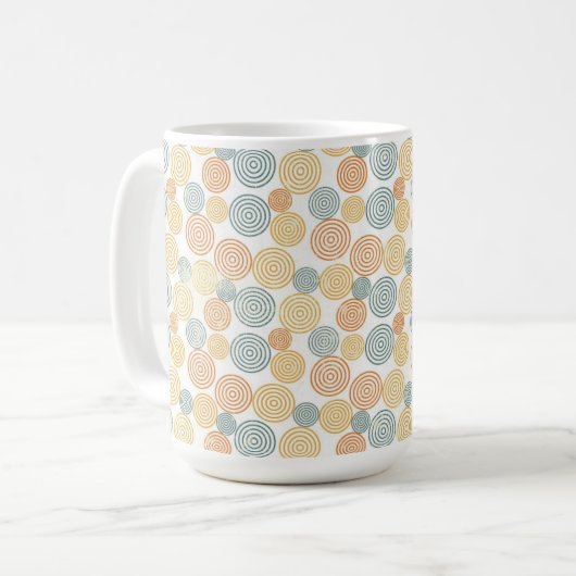 Altes Retrostil-Hintergrundmuster Kaffeetasse (Vorderseite Links)