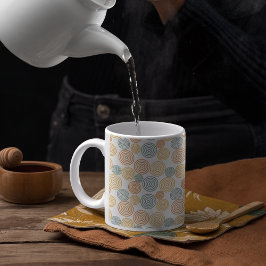 Altes Retrostil-Hintergrundmuster Kaffeetasse