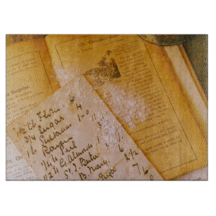 Altes Rezept-Schneidebrett Schneidebrett