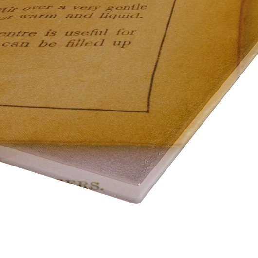 Altes Rezept-Schneidebrett Schneidebrett (Ecke)