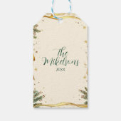 altes Ribbon Rustikales Weihnachtsfest Party Geschenkanhänger (Rückseite)