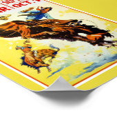 Altes Rodeo-Plakat restauriert Poster (Ecke)