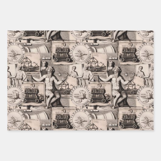 Altes Rom Elegante Antique Collages Geschenkpapier Set (Vorderseite 2)