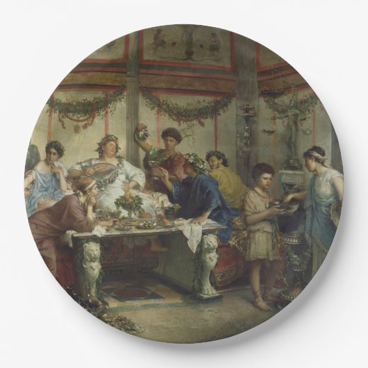 Altes römisches Abendessen-Party-Fest Pappteller (Vorderseite)