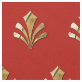 Altes römisches Goldmuster mit rotem Hintergrund Stoff (Nahaufnahme)