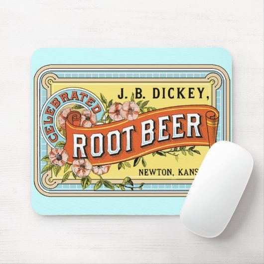 Altes Rootbeer-Label Mousepad (Mit Mouse)