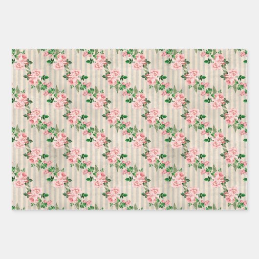 Altes rosa Osterfest Geschenkpapier Set (Vorderseite 2)