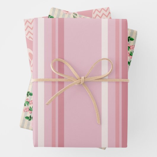 Altes rosa Osterfest Geschenkpapier Set (Beispiel)