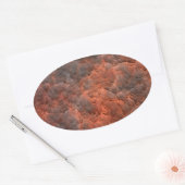 Altes rostes Metall Ovaler Aufkleber (Umschlag)