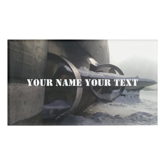 Altes rostes U-Boot Namenschild (Vorderseite)