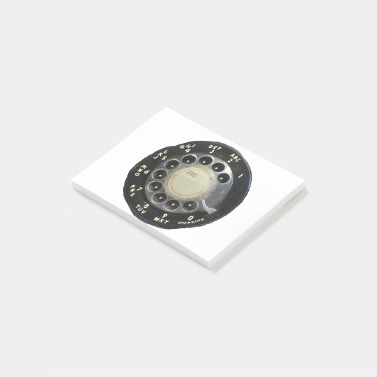 Altes Rotary-Telefongespräch Post-it Klebezettel (angewinkelt)