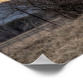 Altes Rotbarn Winterbaume HDR. Fotografie Poster (Ecke)